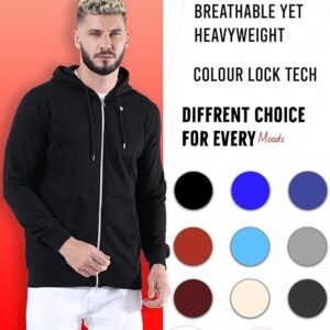 fanideaz Men's Cotton Hooded Sweatshirt with Zipfanideaz Men's Cotton Hooded Sweatshirt with Zip