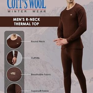 Lux Cottswool Mens Round Neck Thermal Top | Thermal Top for Men | Pack of 1